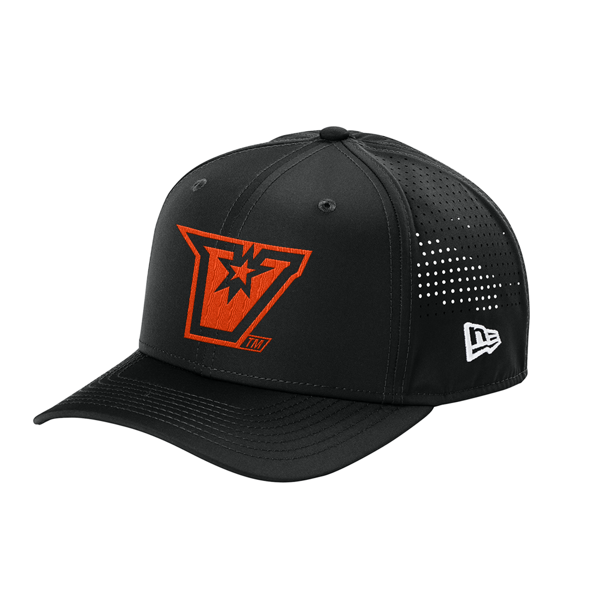 UTRGV™ - Embroidered V-Logo - New Era® 9SEVENTY® Perforated Snapback Cap – Black/Orange