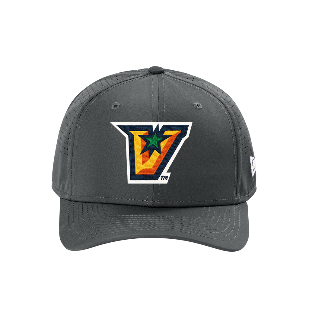 UTRGV™ Full Color V Logo Stretch Fit Cap - Graphite | Official Licensed New Era® Headwear