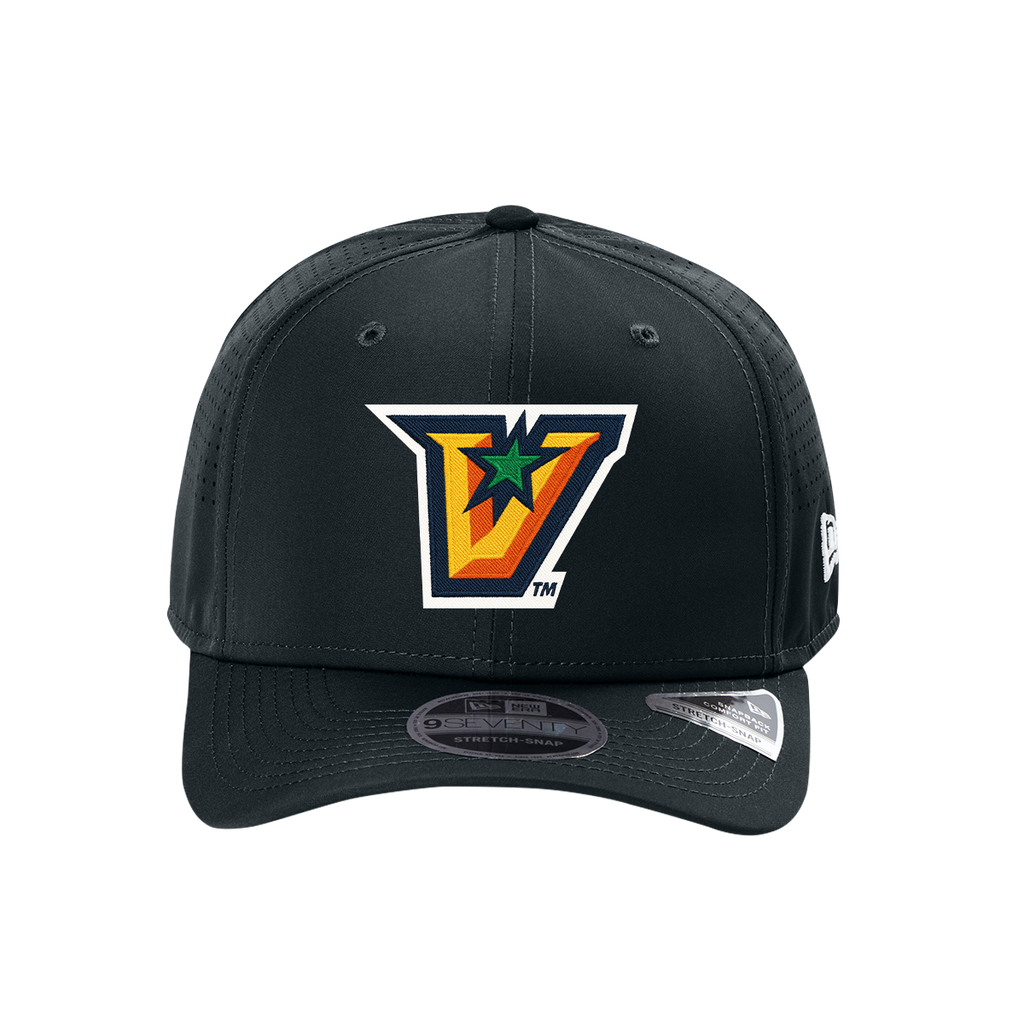 UTRGV™ Full Color V Logo Stretch Fit Cap - Navy | Official Licensed New Era® Headwear