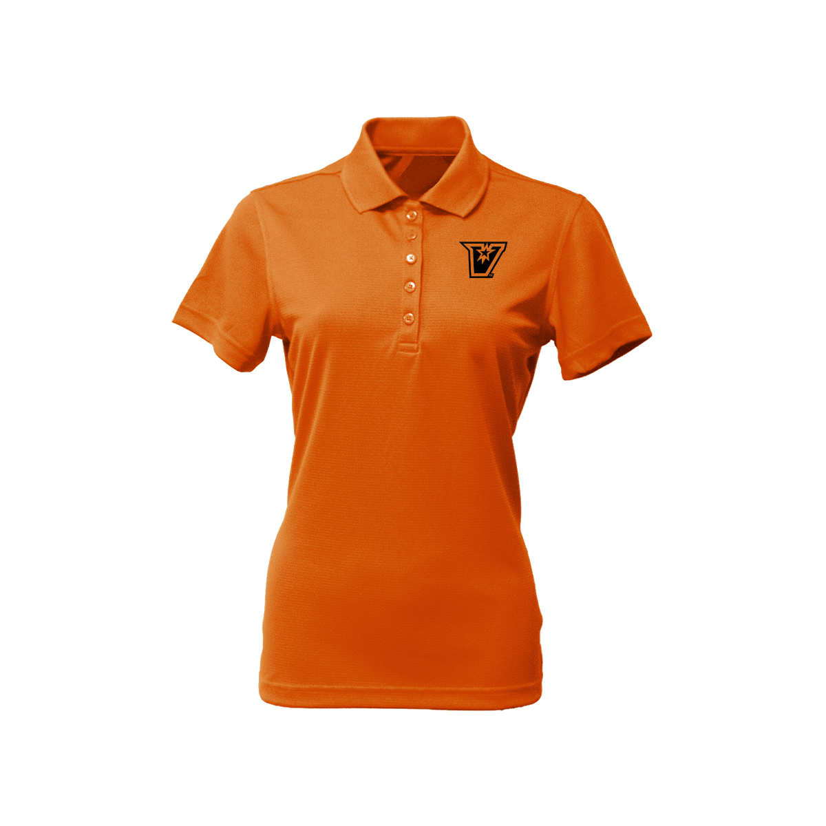 UTRGV™ - Black V Logo - Women's Orange Polo