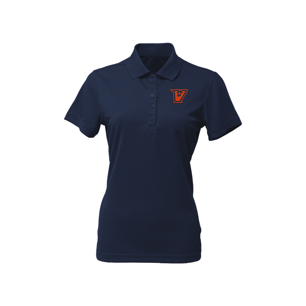 UTRGV™ - Orange V Logo - Women's Navy Polo