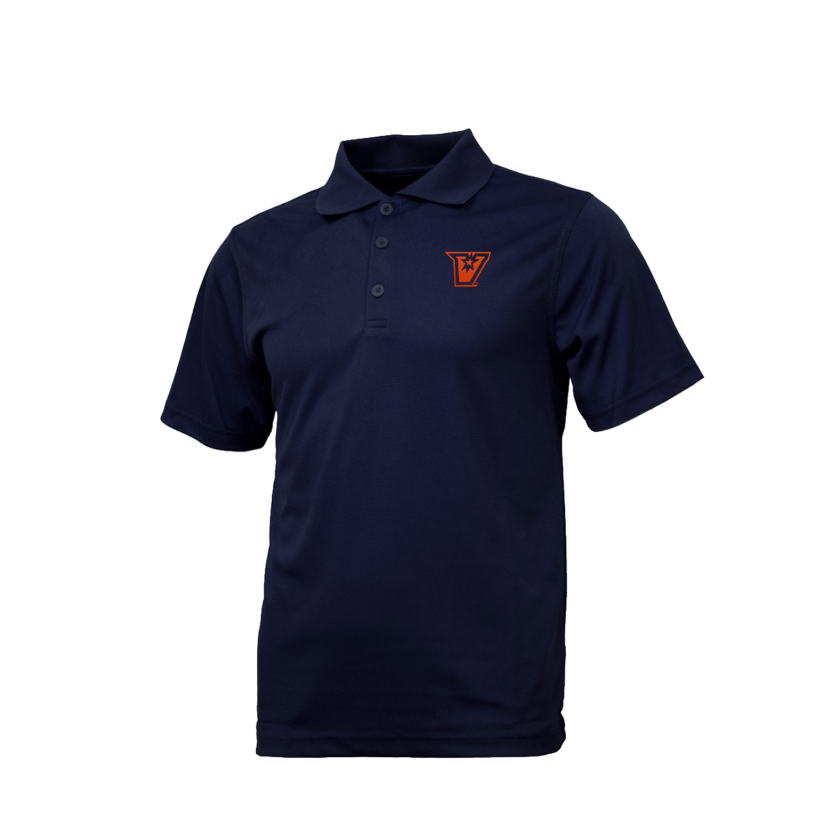 UTRGV™ - Orange V Logo - Men's Navy Polo