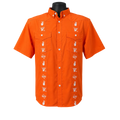 UTRGV™ Vaqueros Embroidered Guayabera - Orange | Official Licensed Apparel