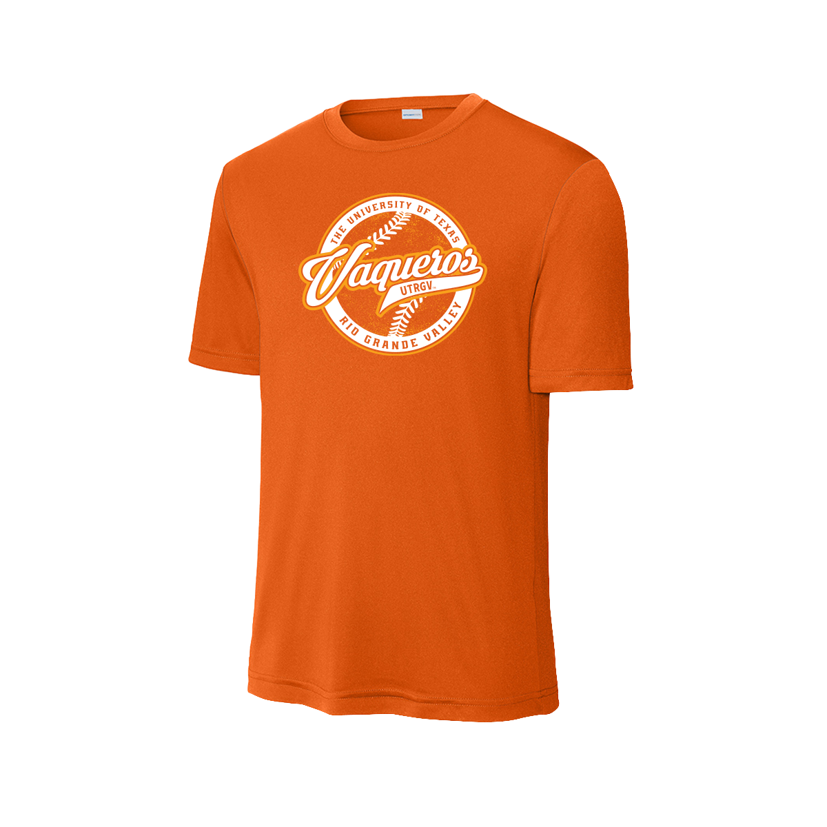 UTRGV™ Vaqueros Baseball Performance Tee - Orange | Official Licensed Sport-Tek® Shirt