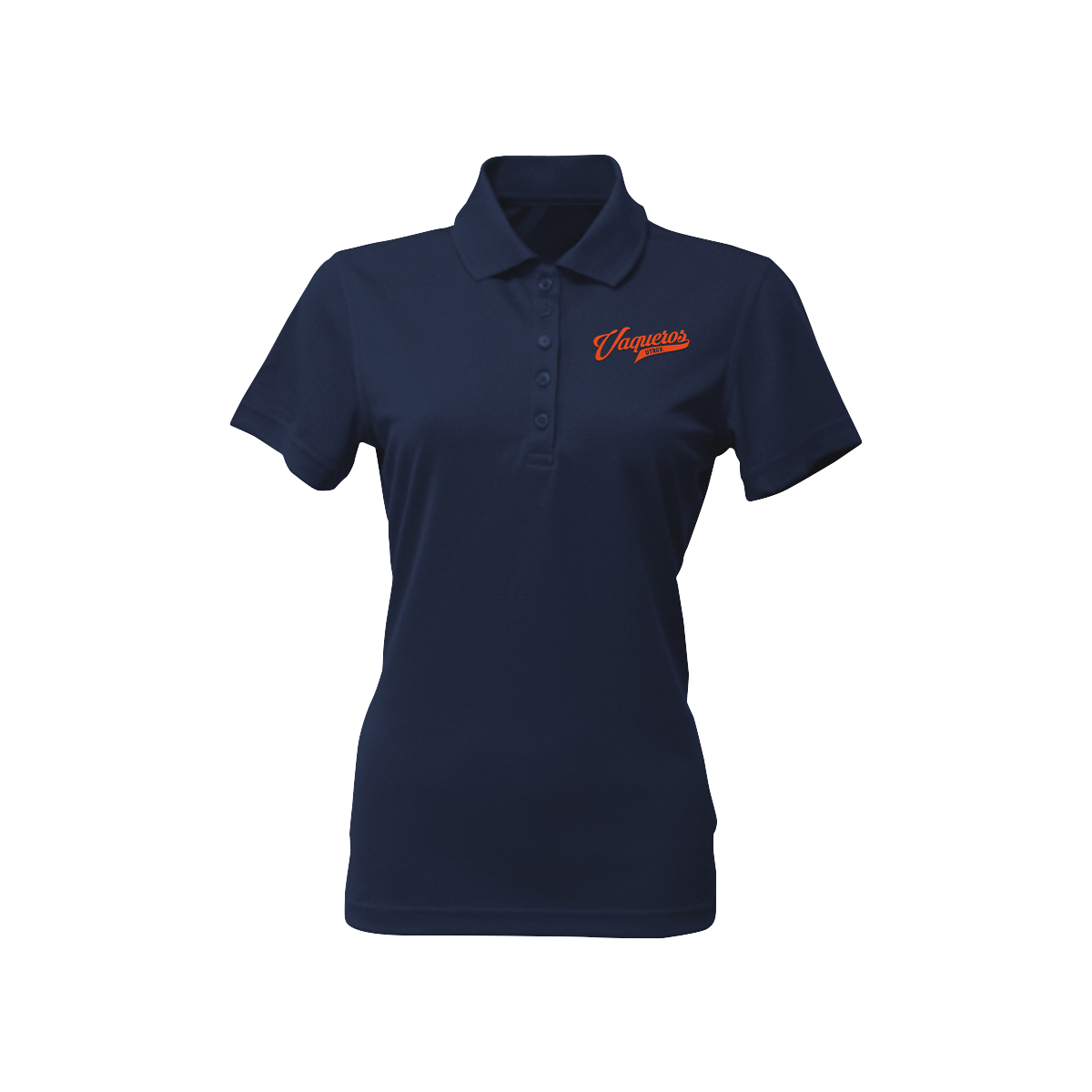 UTRGV™ Orange Vaqueros Logo – Women’s Navy Performance Polo | Official Apparel