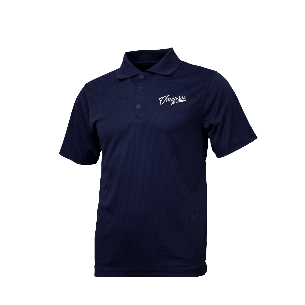 UTRGV™ - White Vaqueros Logo - Men's Navy Polo | Official Apparel