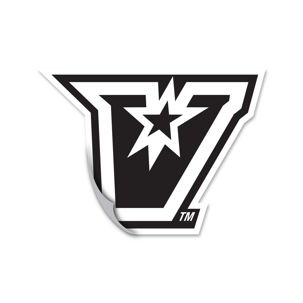 UTRGV™ Black V Logo Decal - White | Official Licensed Accessory