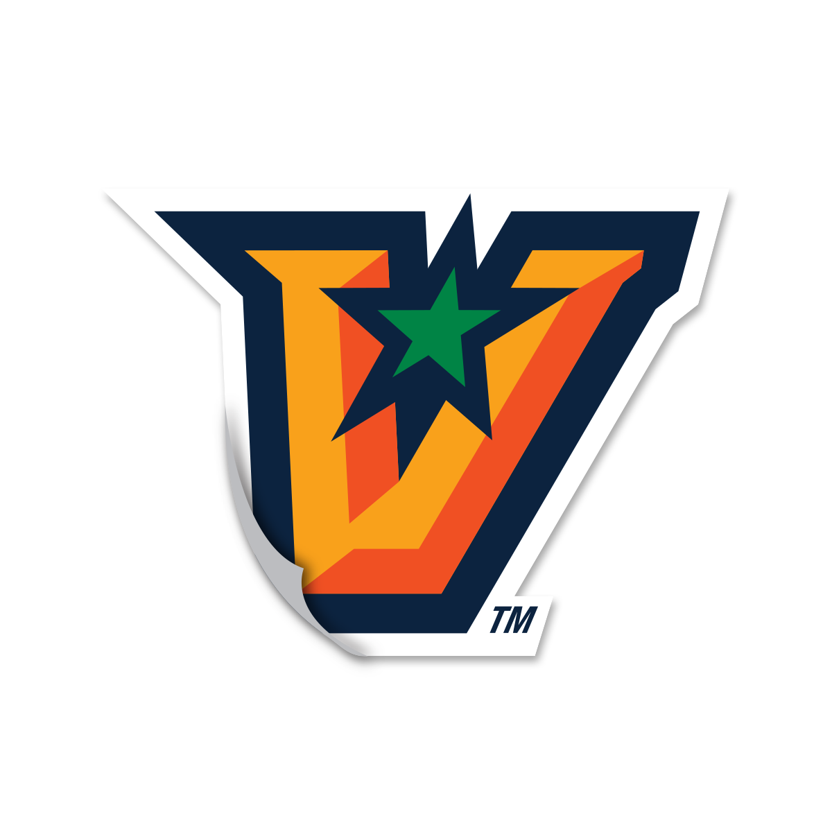 UTRGV™ Full Color V Logo Decal - White | Official Licensed Accessory