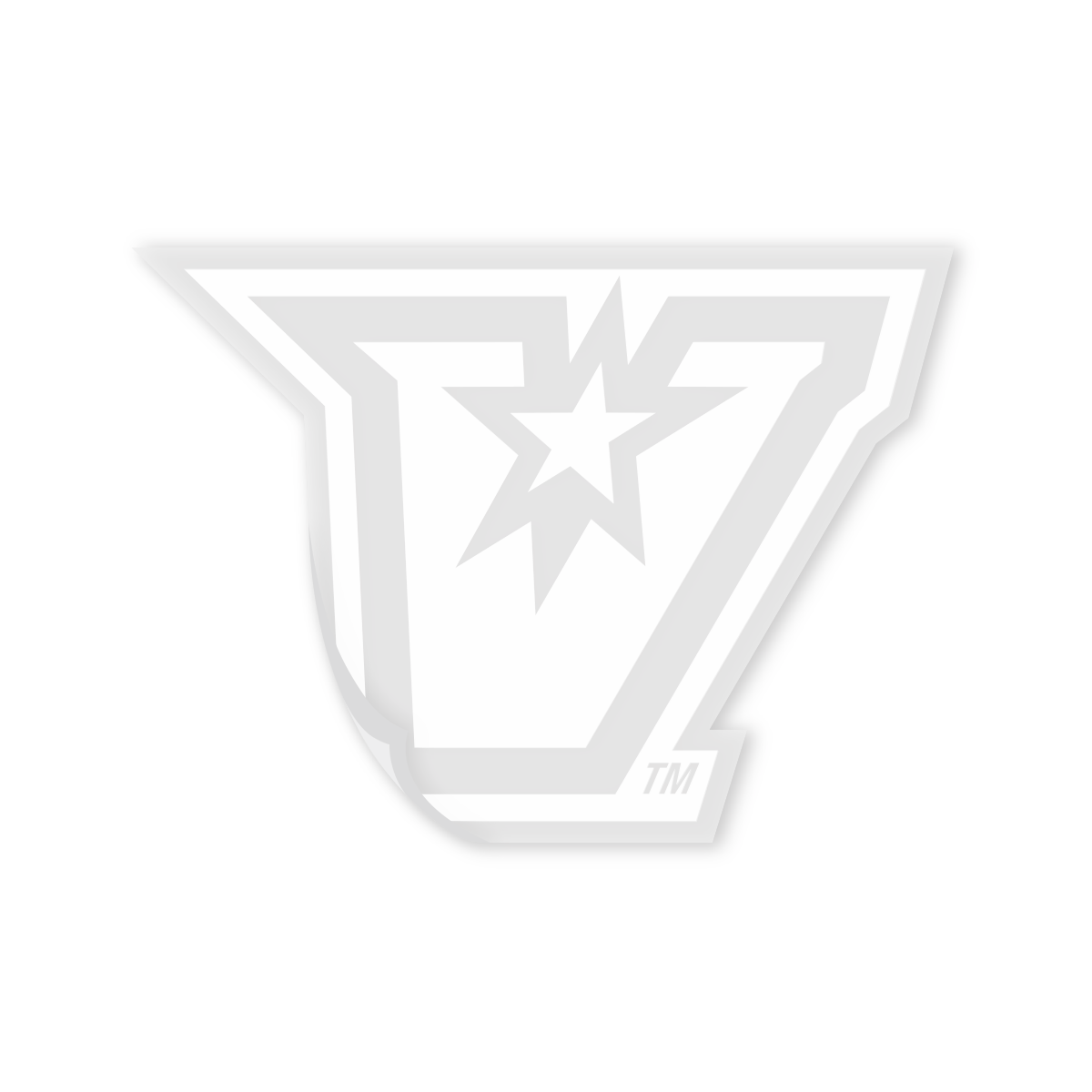 UTRGV™ White V Logo Decal - Clear | Official Licensed Accessory