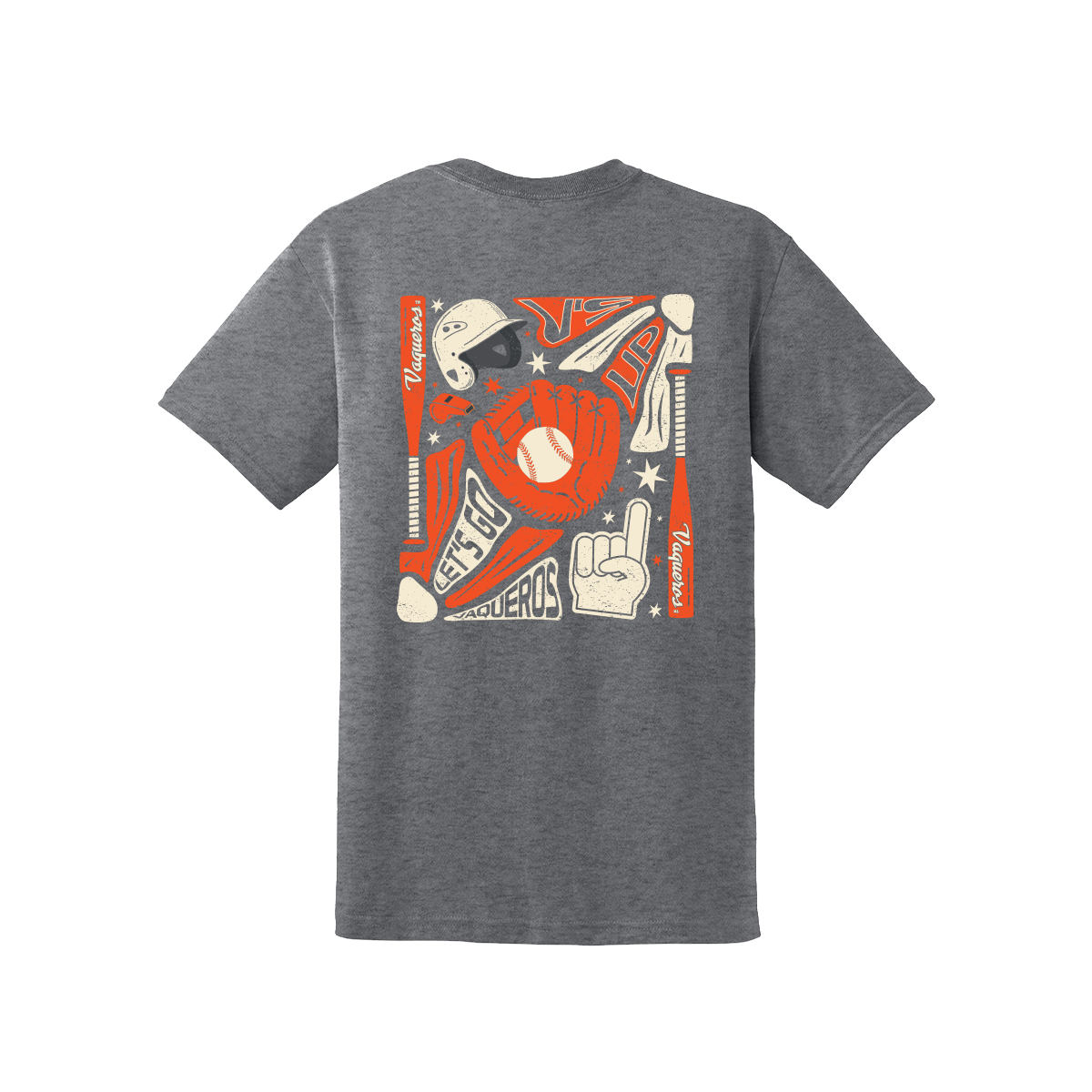 UTRGV™ - Vaqueros Baseball - Graphite T-shirt | Official Apparel