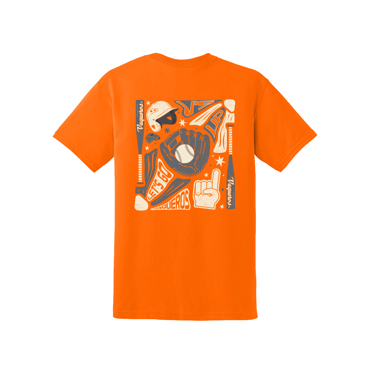 UTRGV™ - Vaqueros Baseball - Orange T-shirt | Official Apparel
