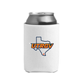 UTRGV™ Texas Logo Can Cooler - White | Official Licensed Beverage Koozie
