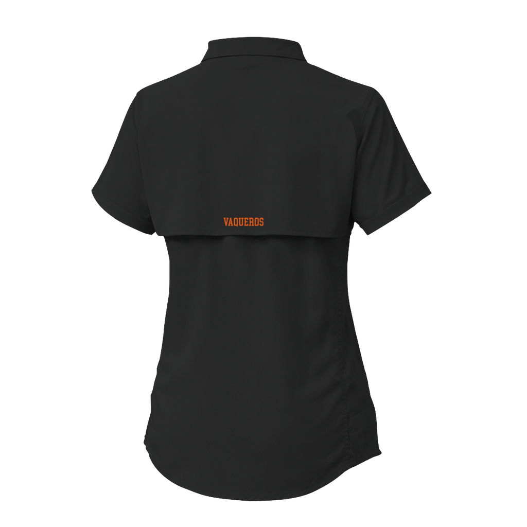 UTRGV™ - Orange Texas Logo - Women's Black Fishing Shirt | Official Apparel