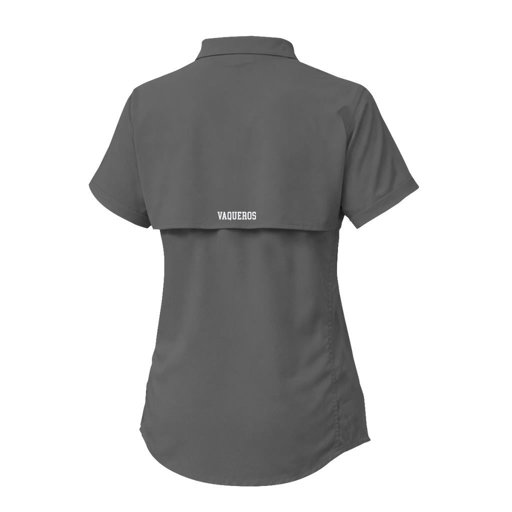 UTRGV™ - White Texas Logo - Women's Grey Fishing Shirt | Official Apparel