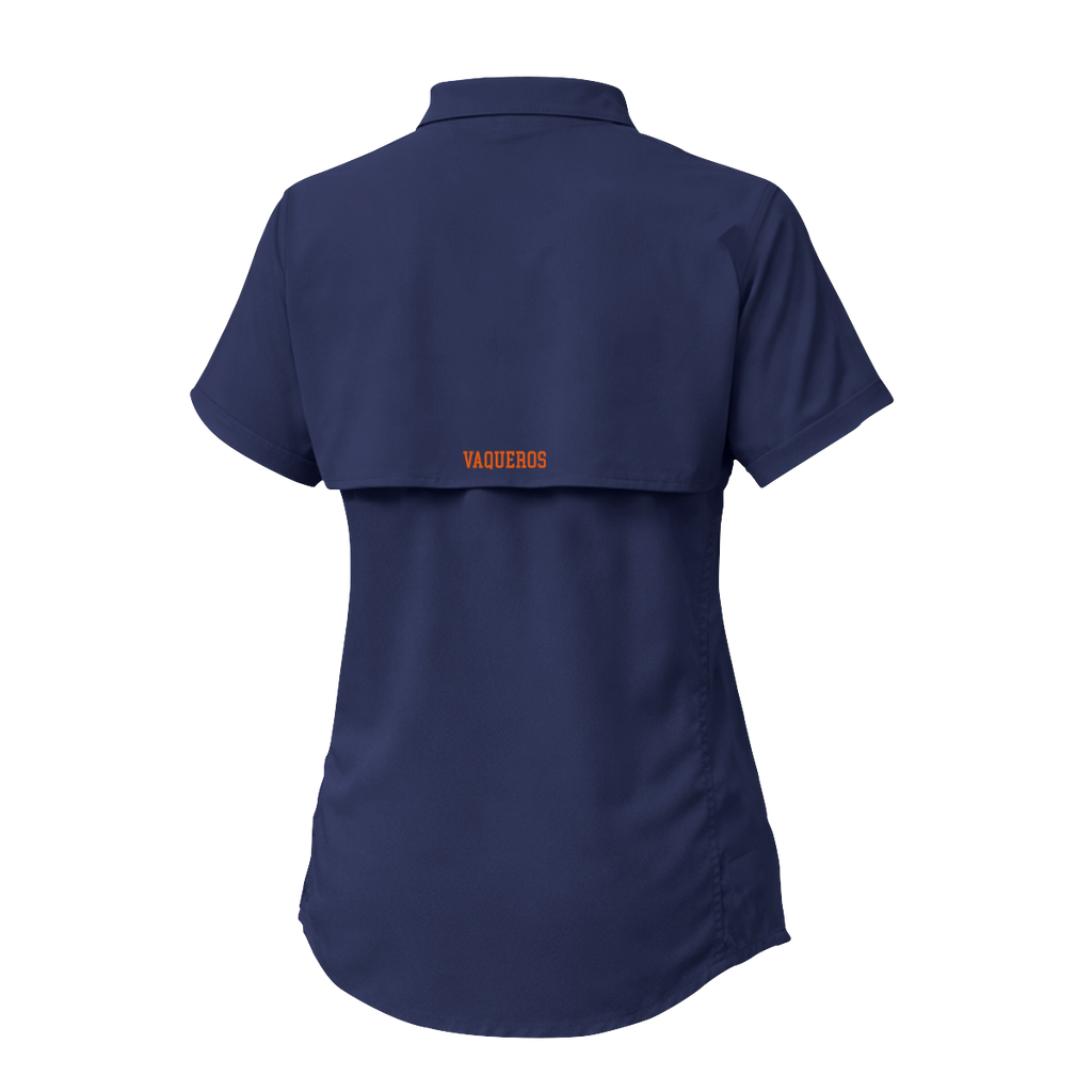 UTRGV™ - Primary Logo - Women's Navy Fishing Shirt | Official Apparel