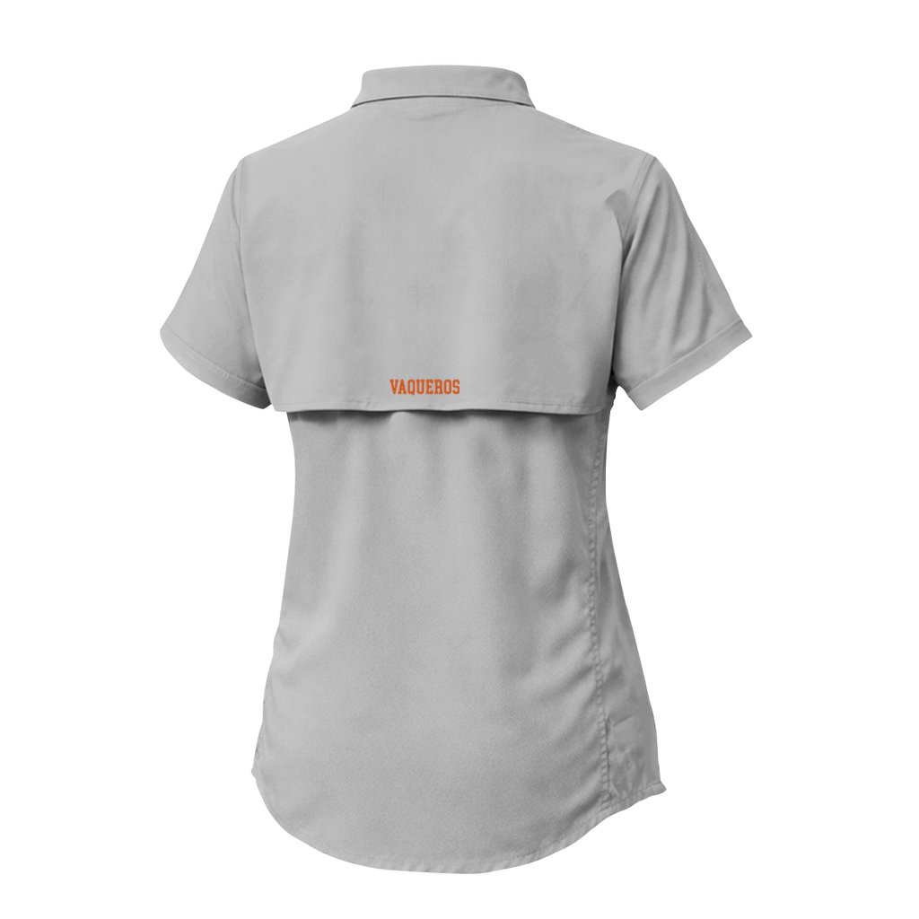 UTRGV™ - Primary Logo - Women's Silver Fishing Shirt | Official Apparel