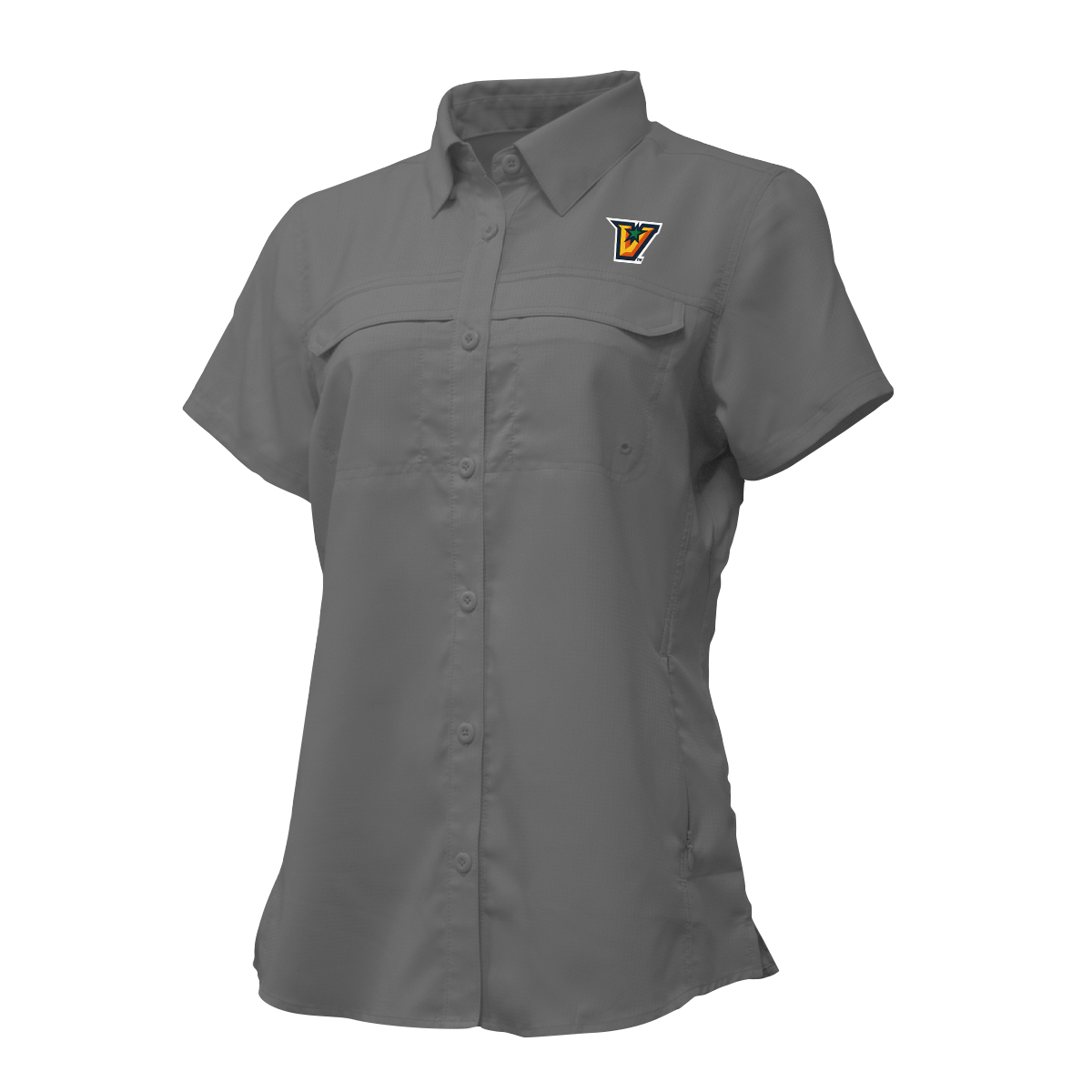 UTRGV™ - V Logo - Women's Grey Fishing Shirt | Official Apparel