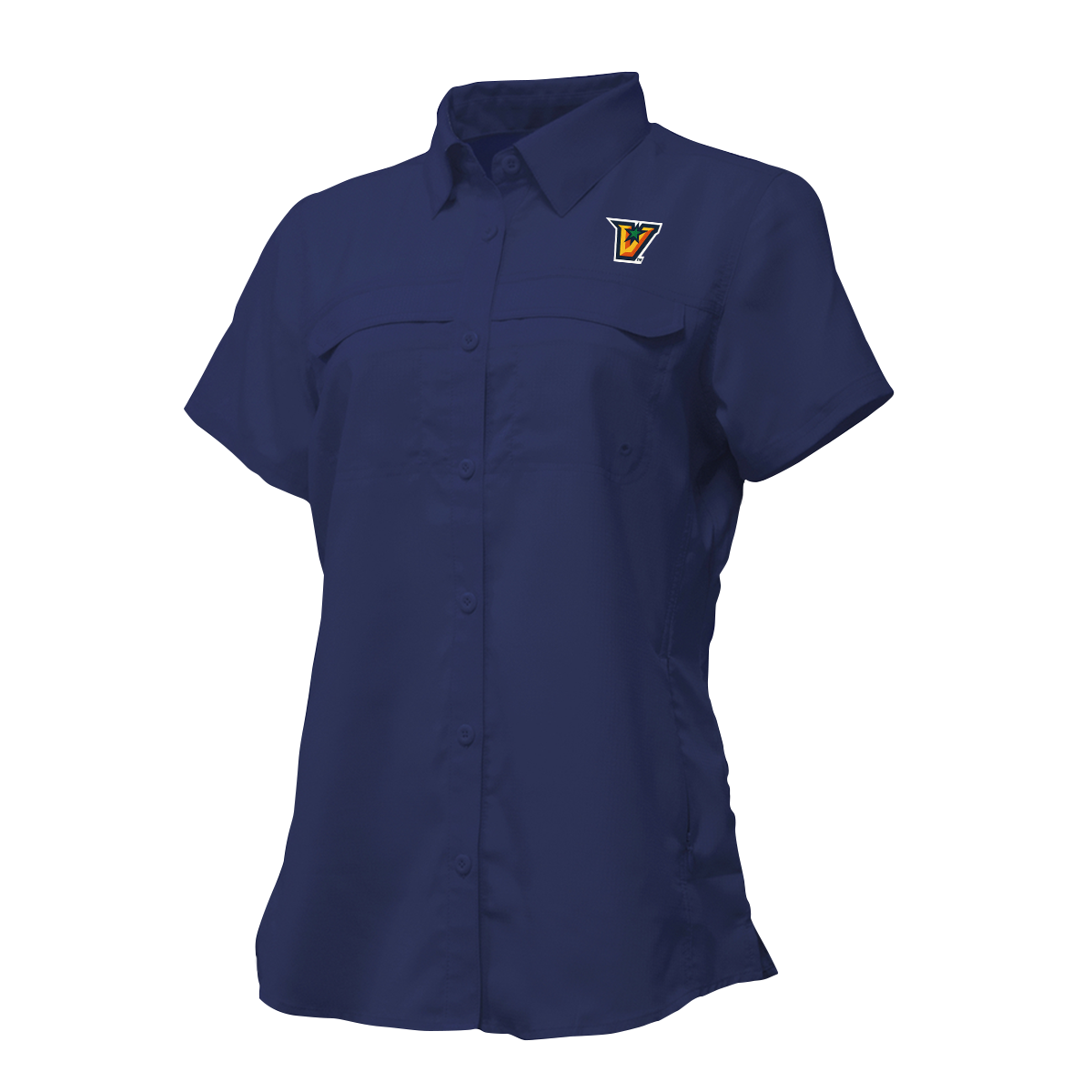 UTRGV™ - V Logo - Women's Navy Fishing Shirt | Official Apparel