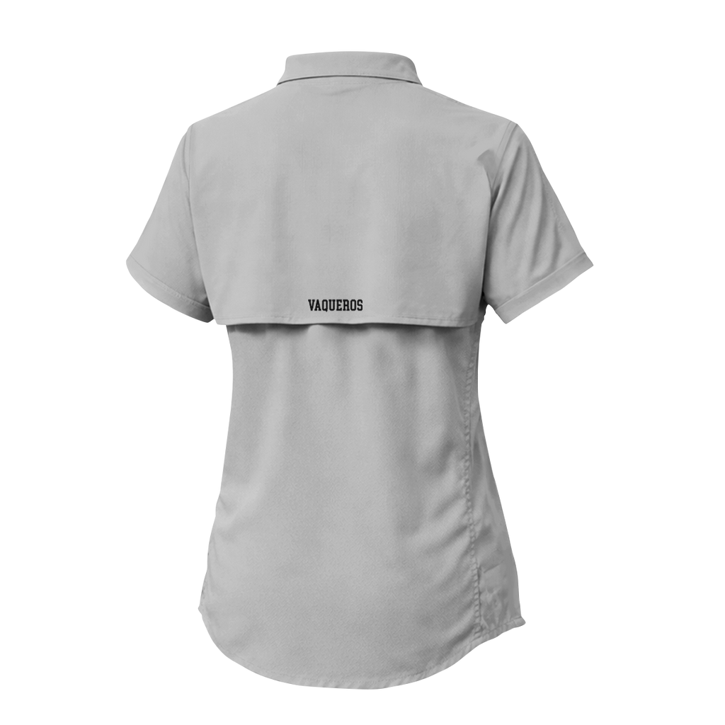 UTRGV™ - Black V Logo - Women's Silver Fishing Shirt | Official Apparel